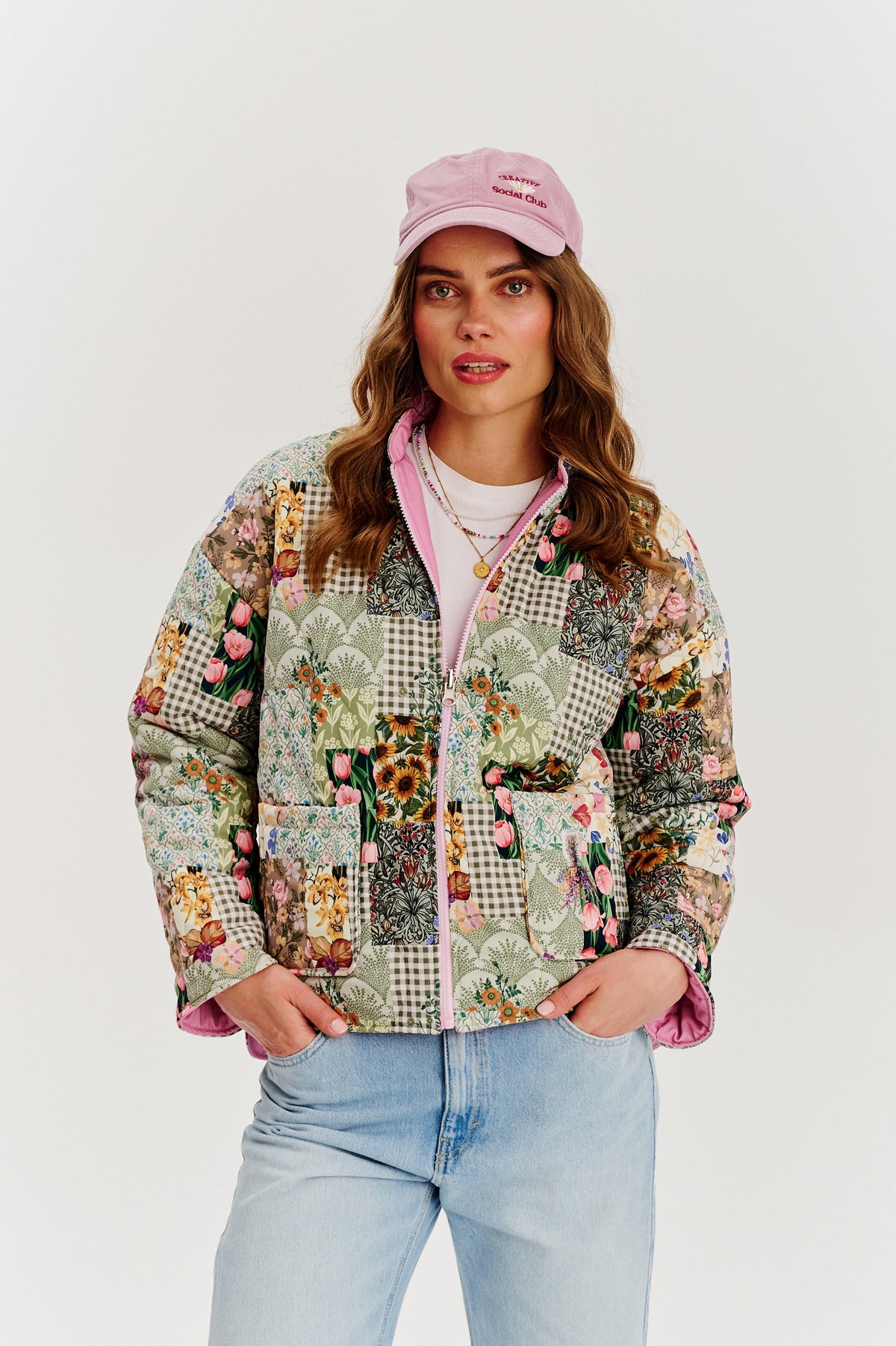 Pink Meadow wendbare Jacke