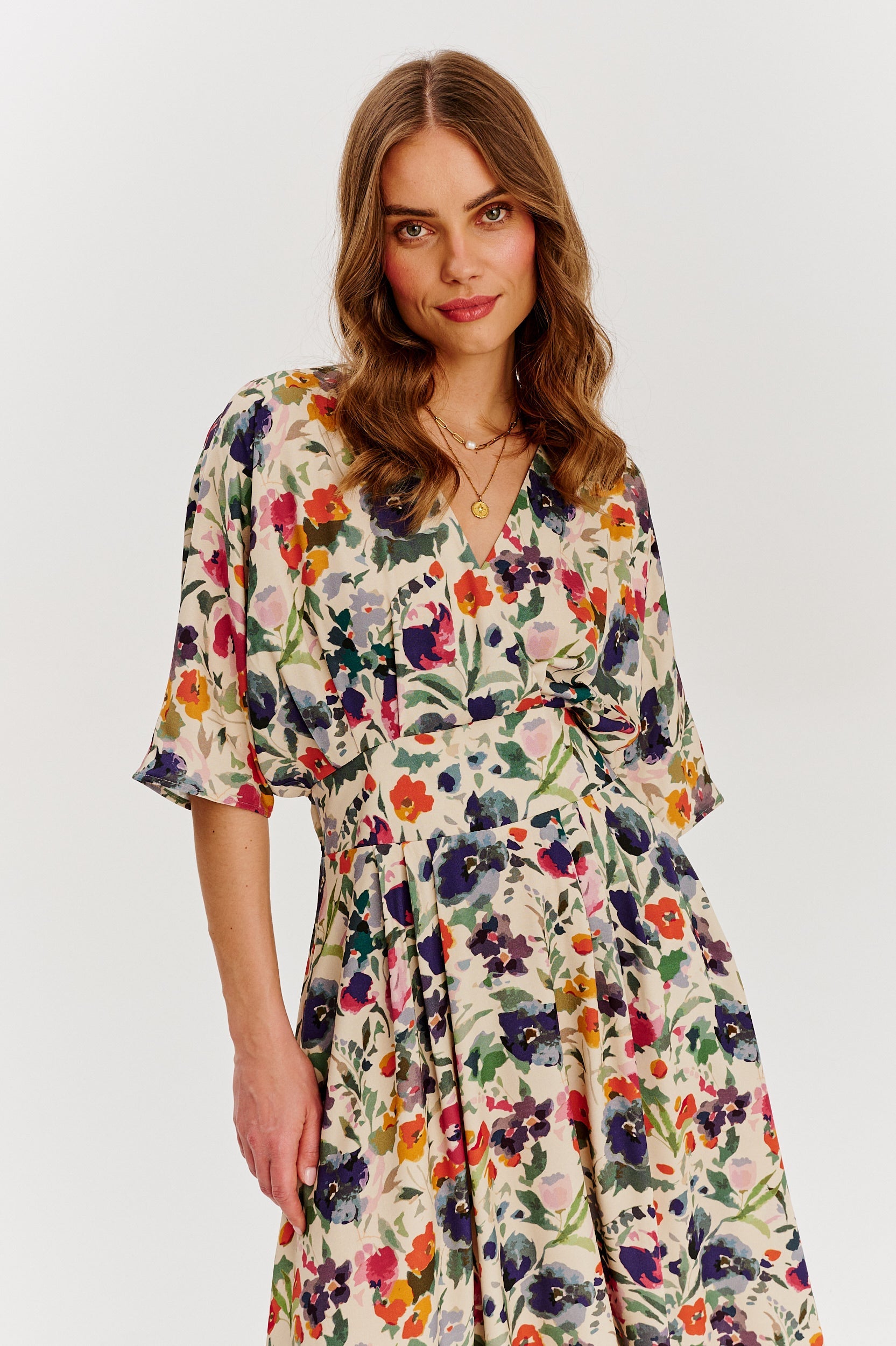 Rochie midi Golden Meadow