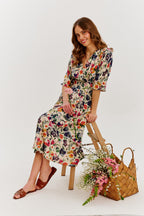 Rochie midi Golden Meadow