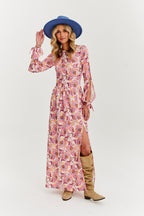 Rochie maxi cu mâneci crăpate Dreamfield
