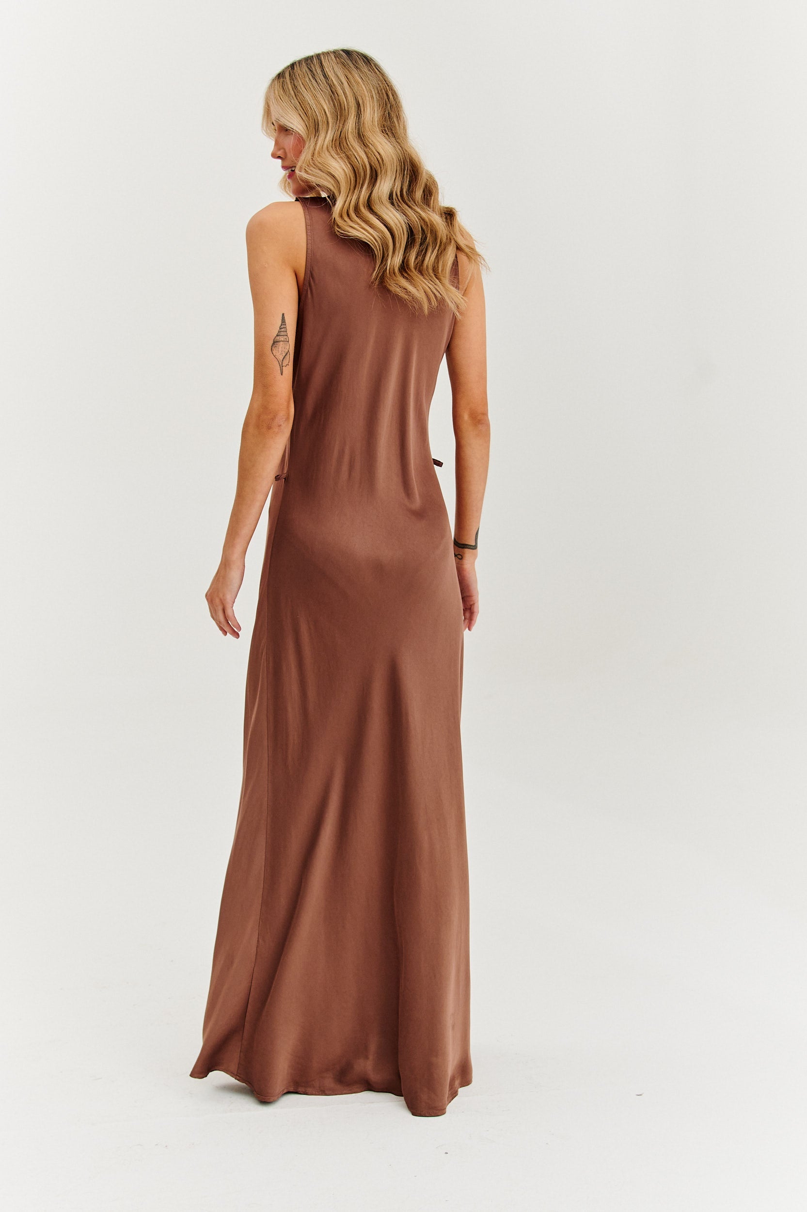 Rochie lungă Cinnamon Wave