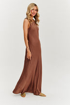 Rochie lungă Cinnamon Wave