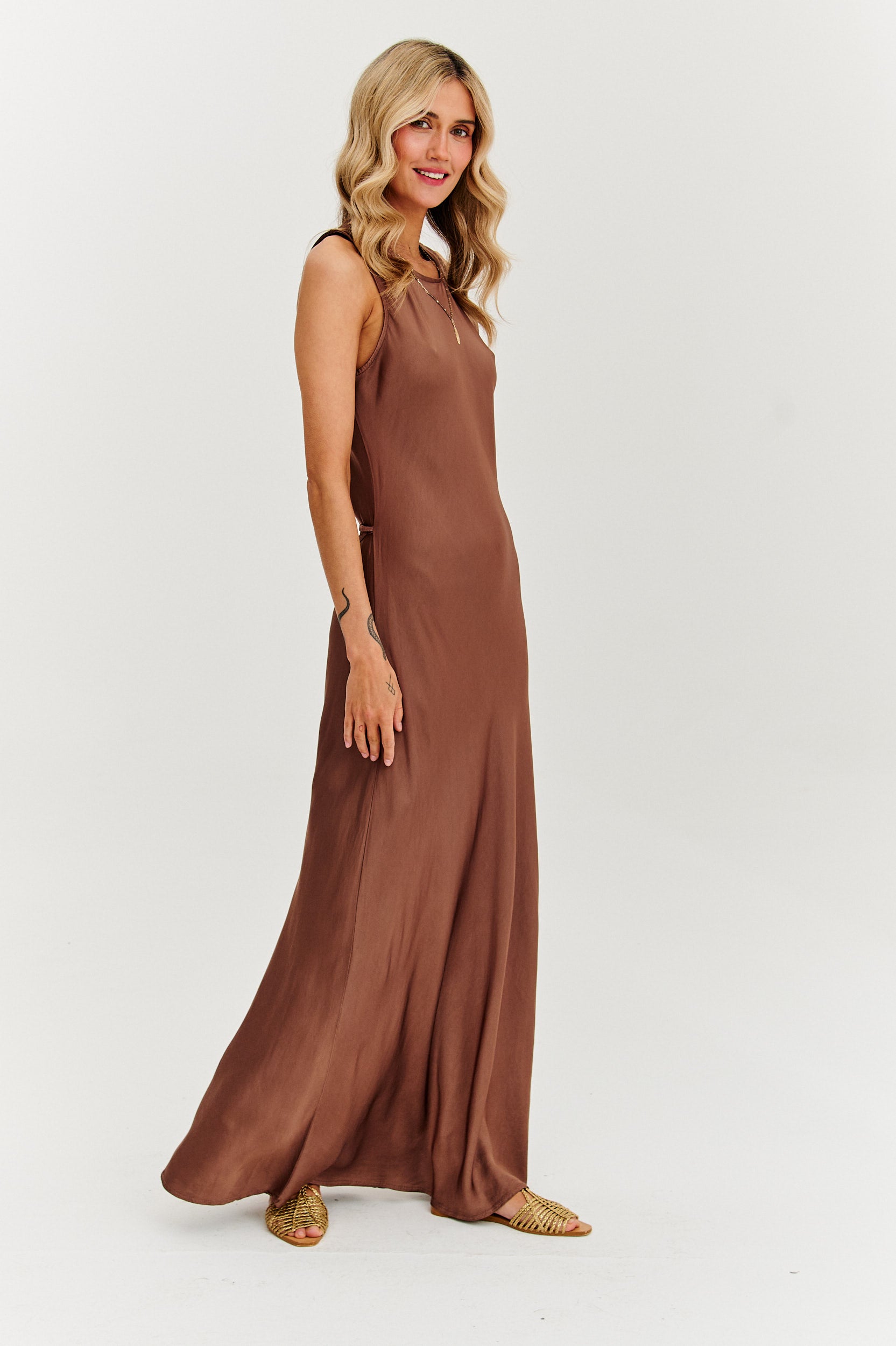 Rochie lungă Cinnamon Wave