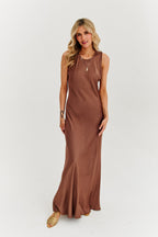 Rochie lungă Cinnamon Wave