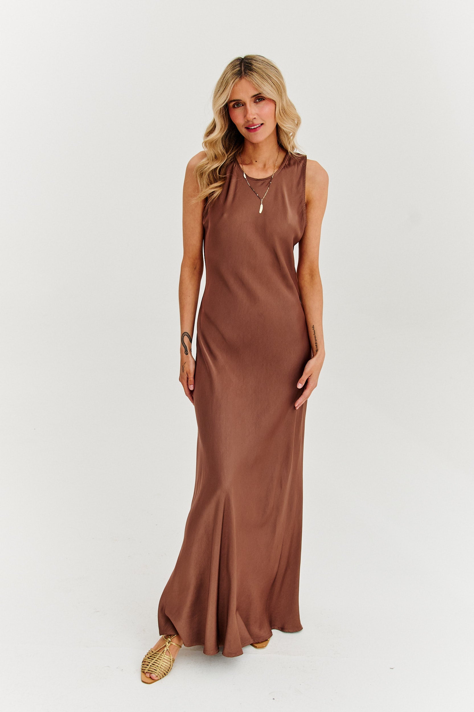 Rochie lungă Cinnamon Wave