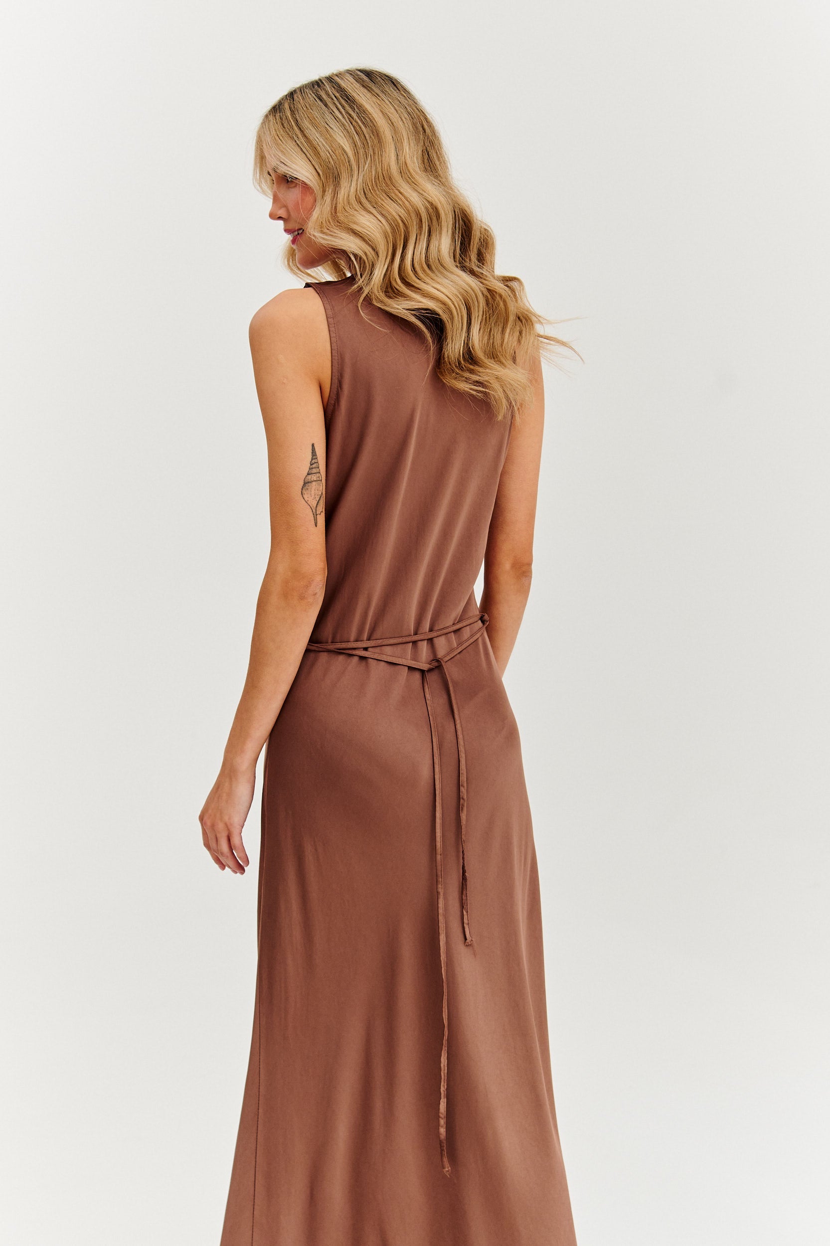 Rochie lungă Cinnamon Wave