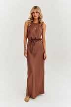 Rochie lungă Cinnamon Wave