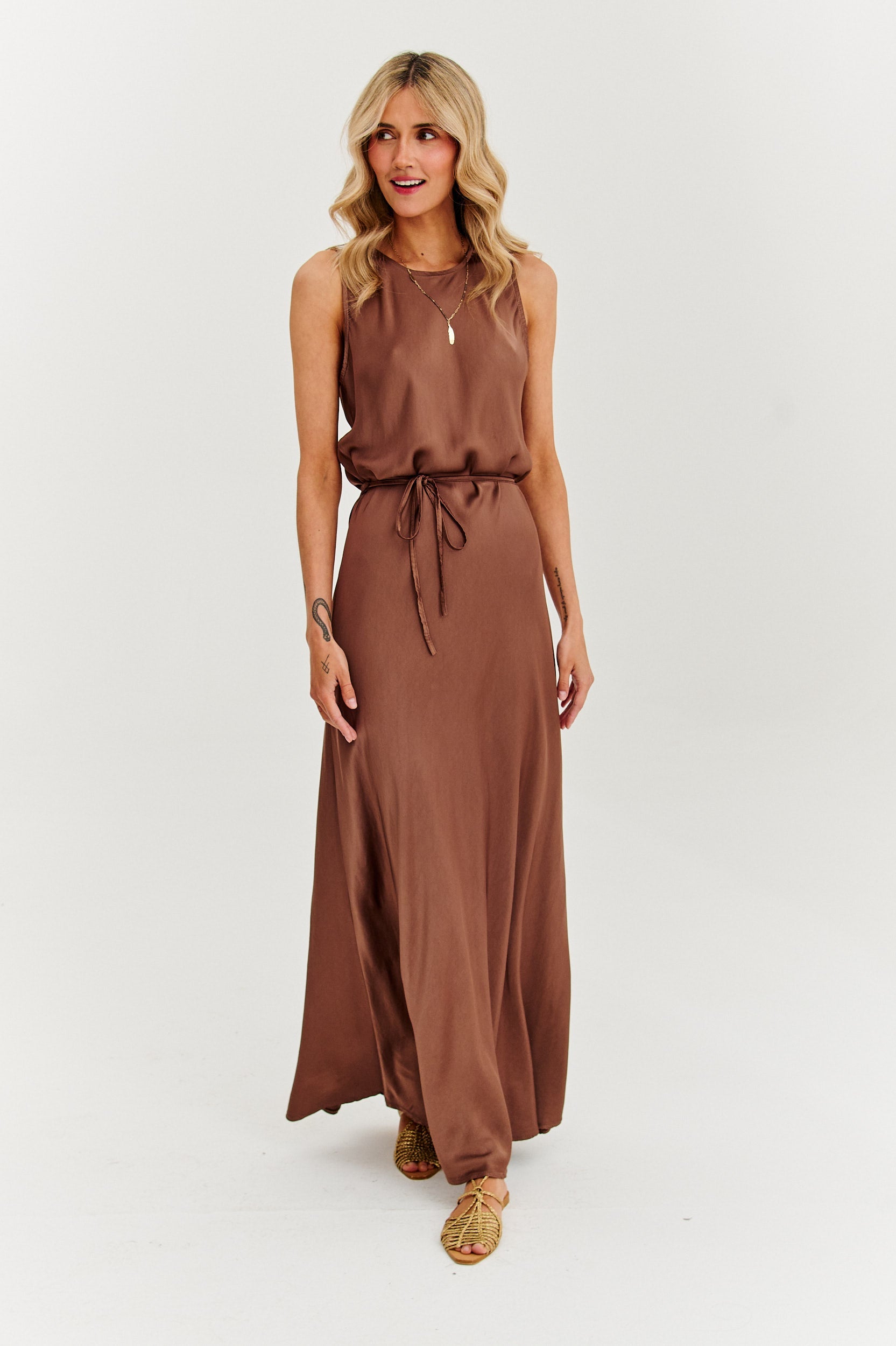 Rochie lungă Cinnamon Wave