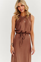Rochie lungă Cinnamon Wave