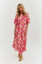 Rochie midi dublă față Fleurette