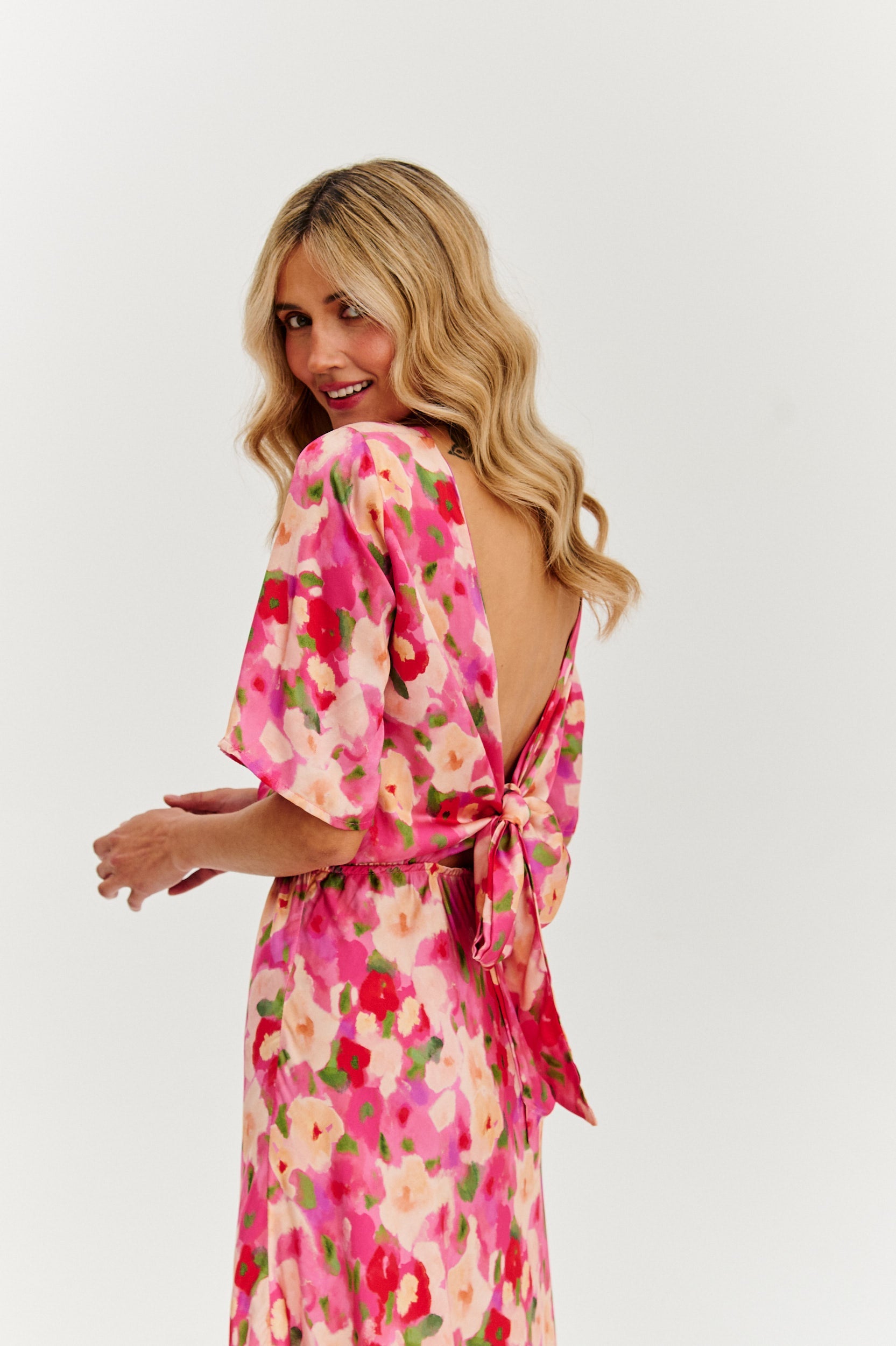 Rochie midi dublă față Fleurette