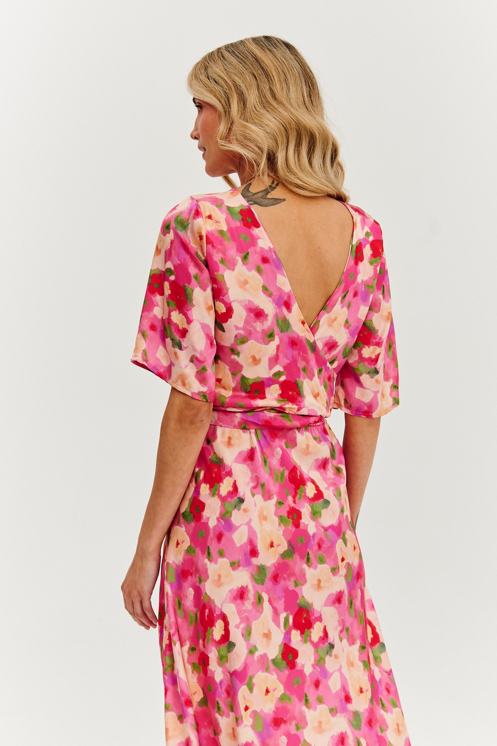 Rochie midi dublă față Fleurette