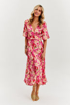 Rochie midi dublă față Fleurette