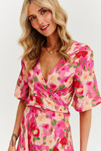 Rochie midi dublă față Fleurette