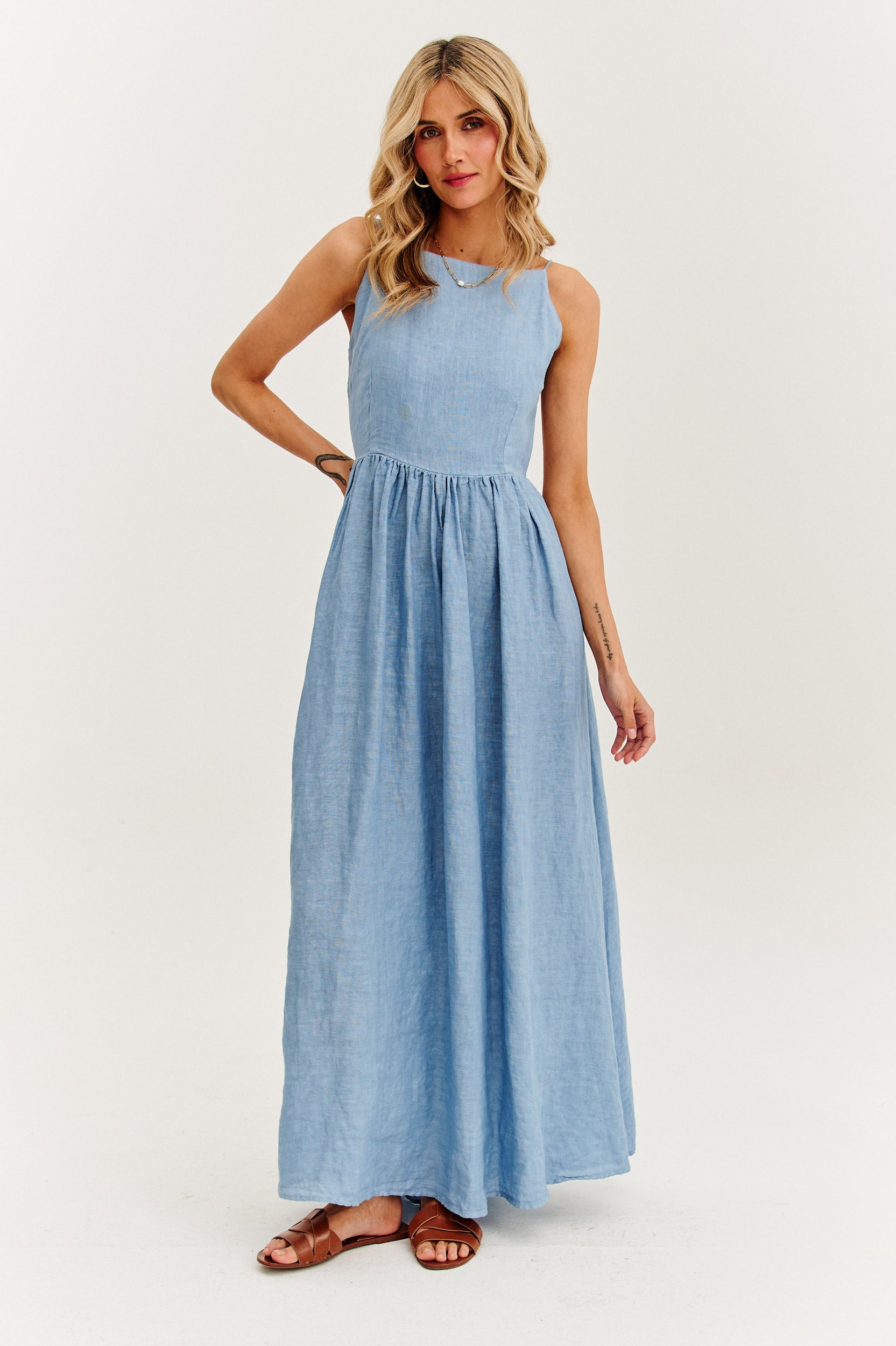 Bay Breeze linen dress  NAOKO-STORE.com
