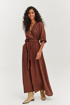 Rochie lungă Earth Dancer cu legare