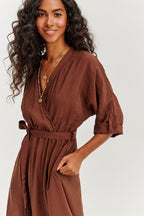 Rochie lungă Earth Dancer cu legare