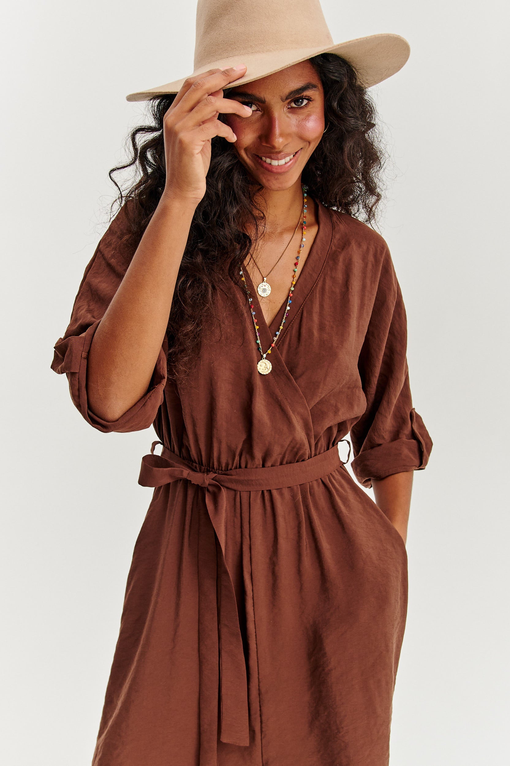 Rochie lungă Earth Dancer cu legare