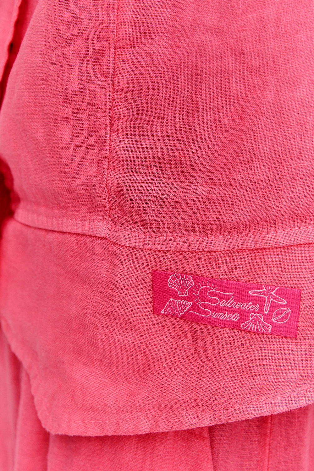 Vestă din in Pink Sands