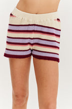 Pantaloni scurți croșetați Lavender Pearl