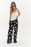 Pantalon large à pois chanceux