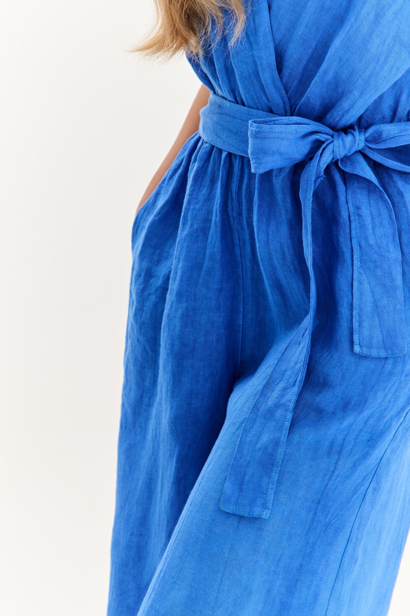 Blue Margarita linen jumpsuit
