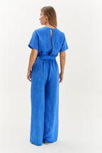 Blue Margarita linen jumpsuit