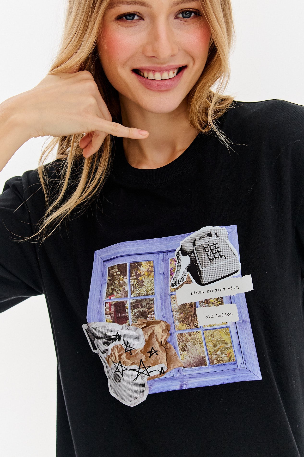 Vieux t-shirt Hello