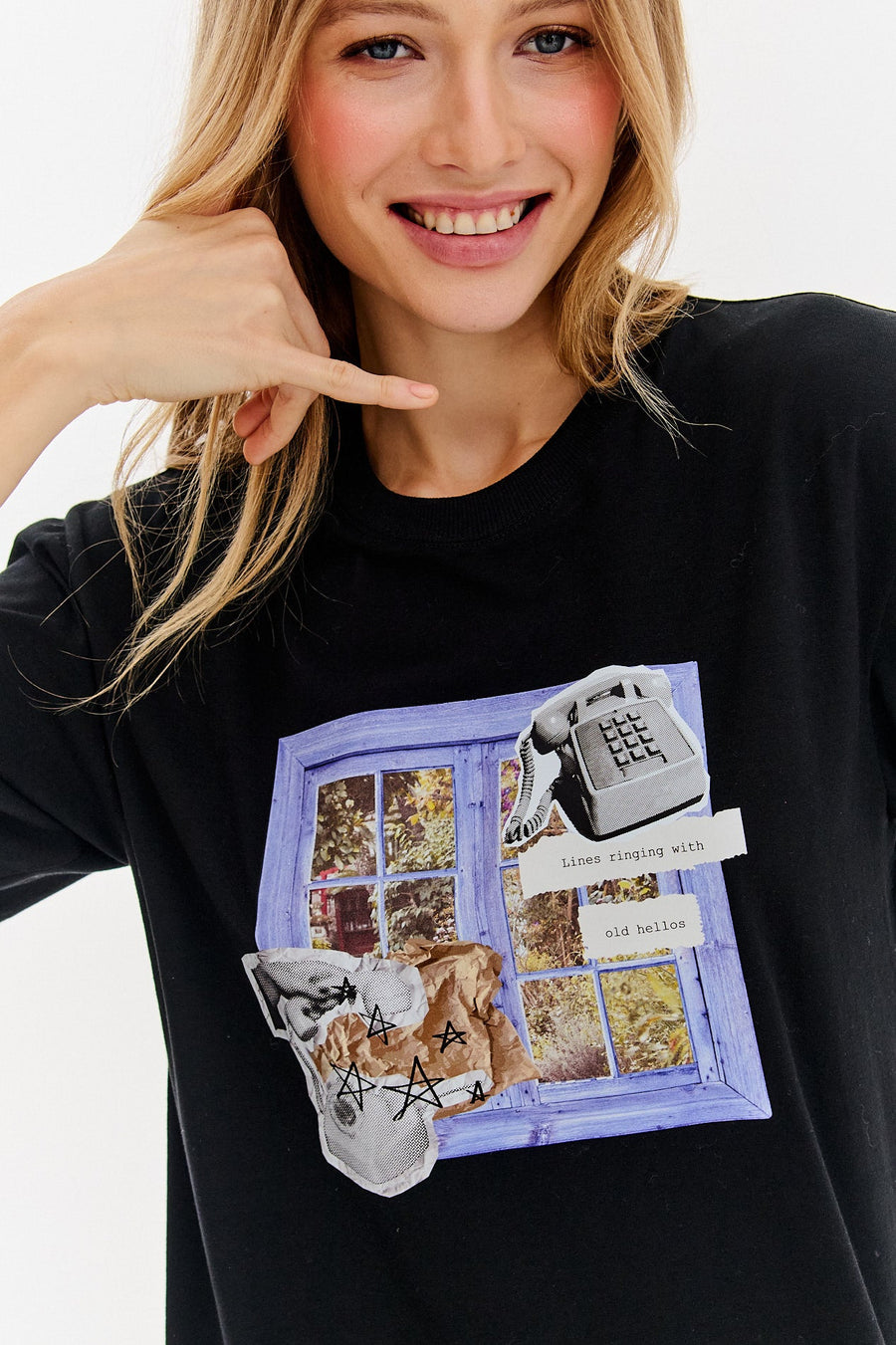 Vieux t-shirt Hello