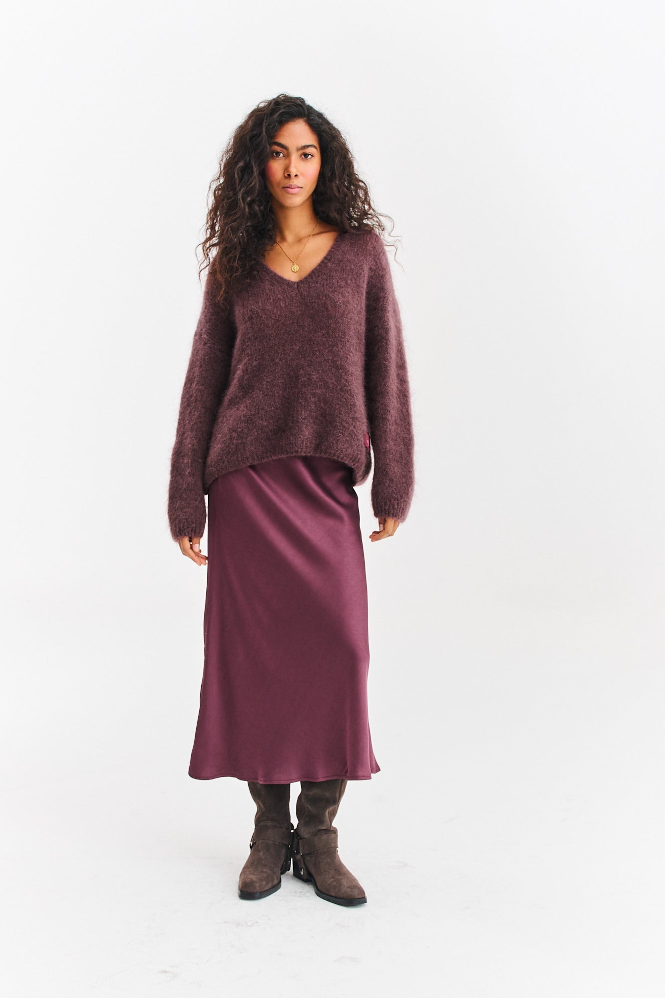 Brown Mirage mohair sweater