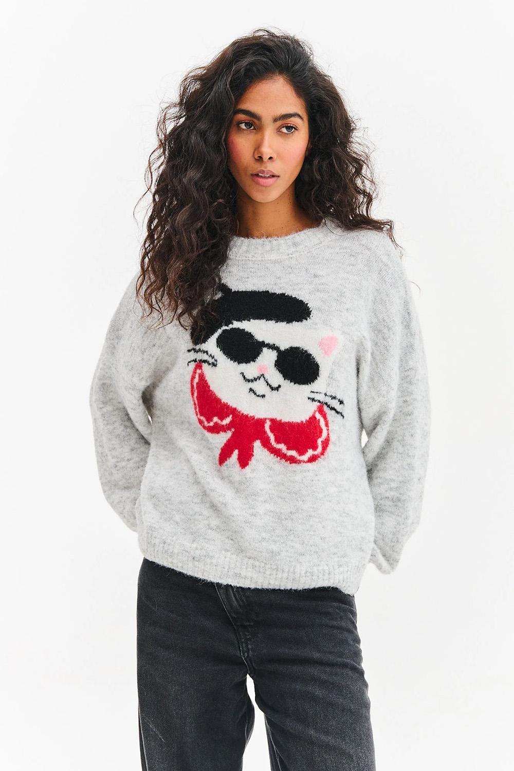 Französischer Purrfect Pullover
