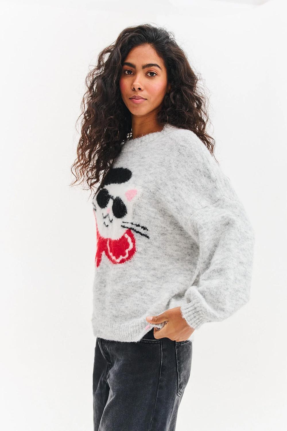 Französischer Purrfect Pullover