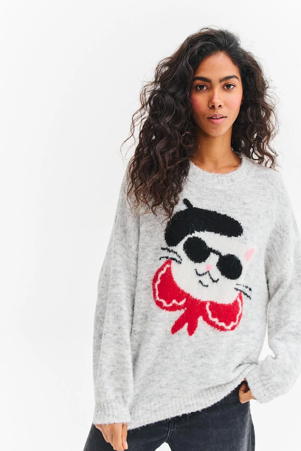 Französischer Purrfect Pullover