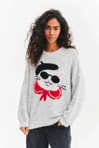 Französischer Purrfect Pullover