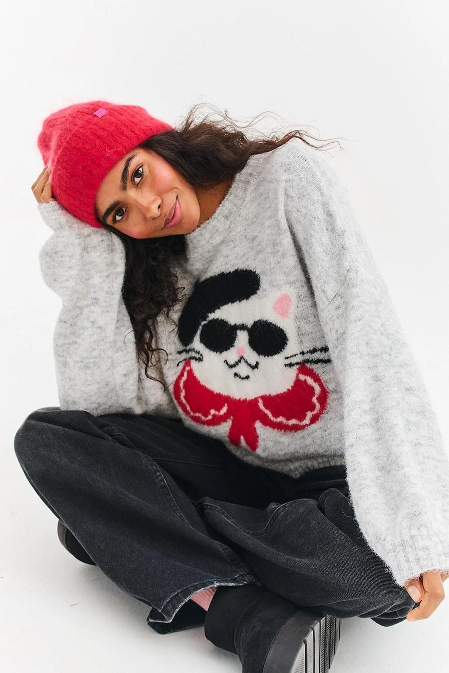 Französischer Purrfect Pullover