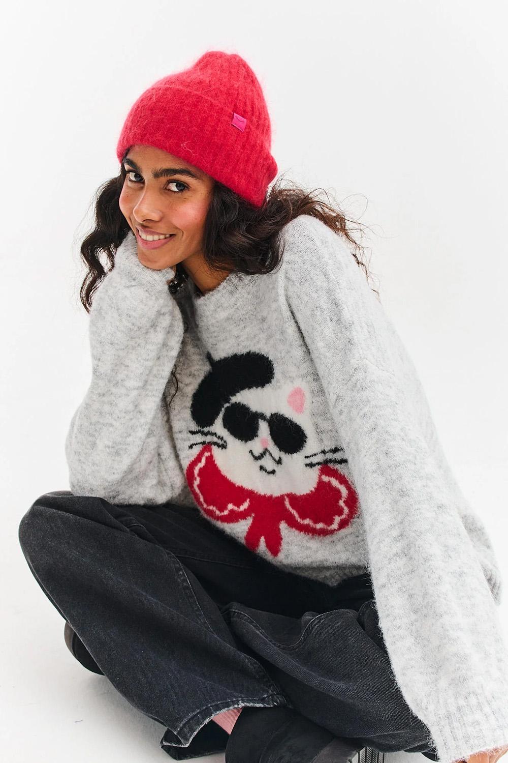 Französischer Purrfect Pullover