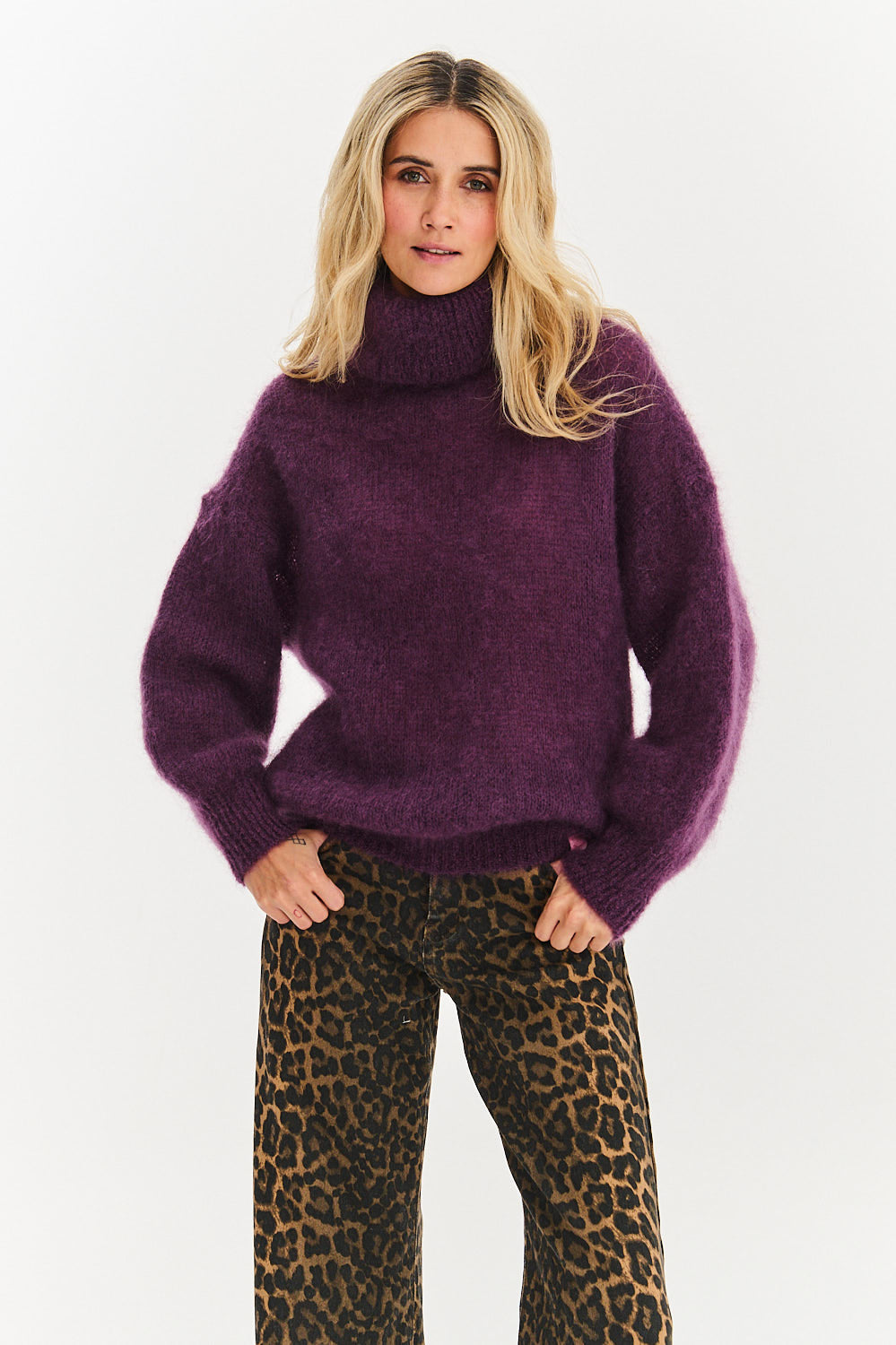 Nocturne turtleneck mohair sweater