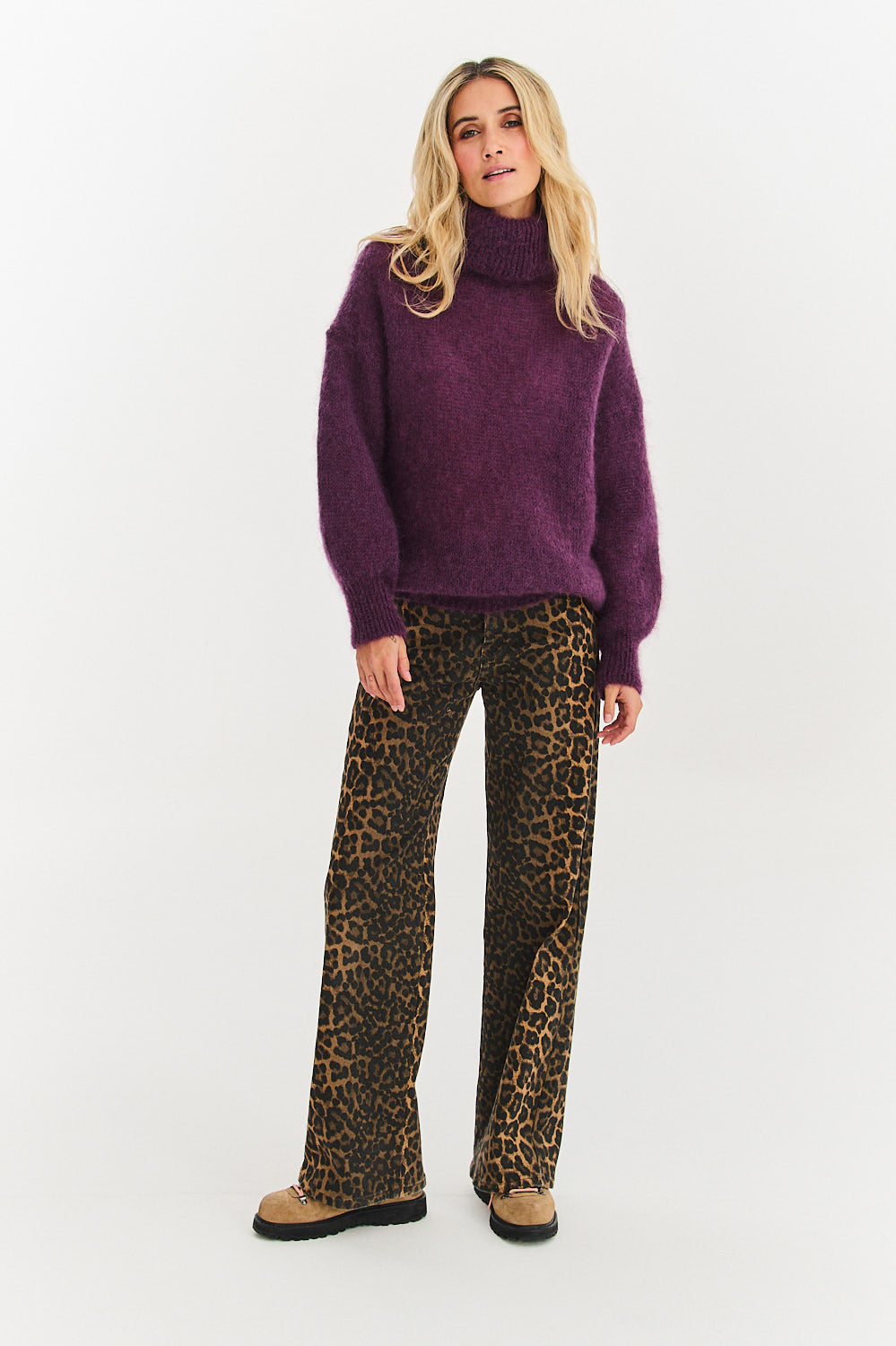 Nocturne turtleneck mohair sweater