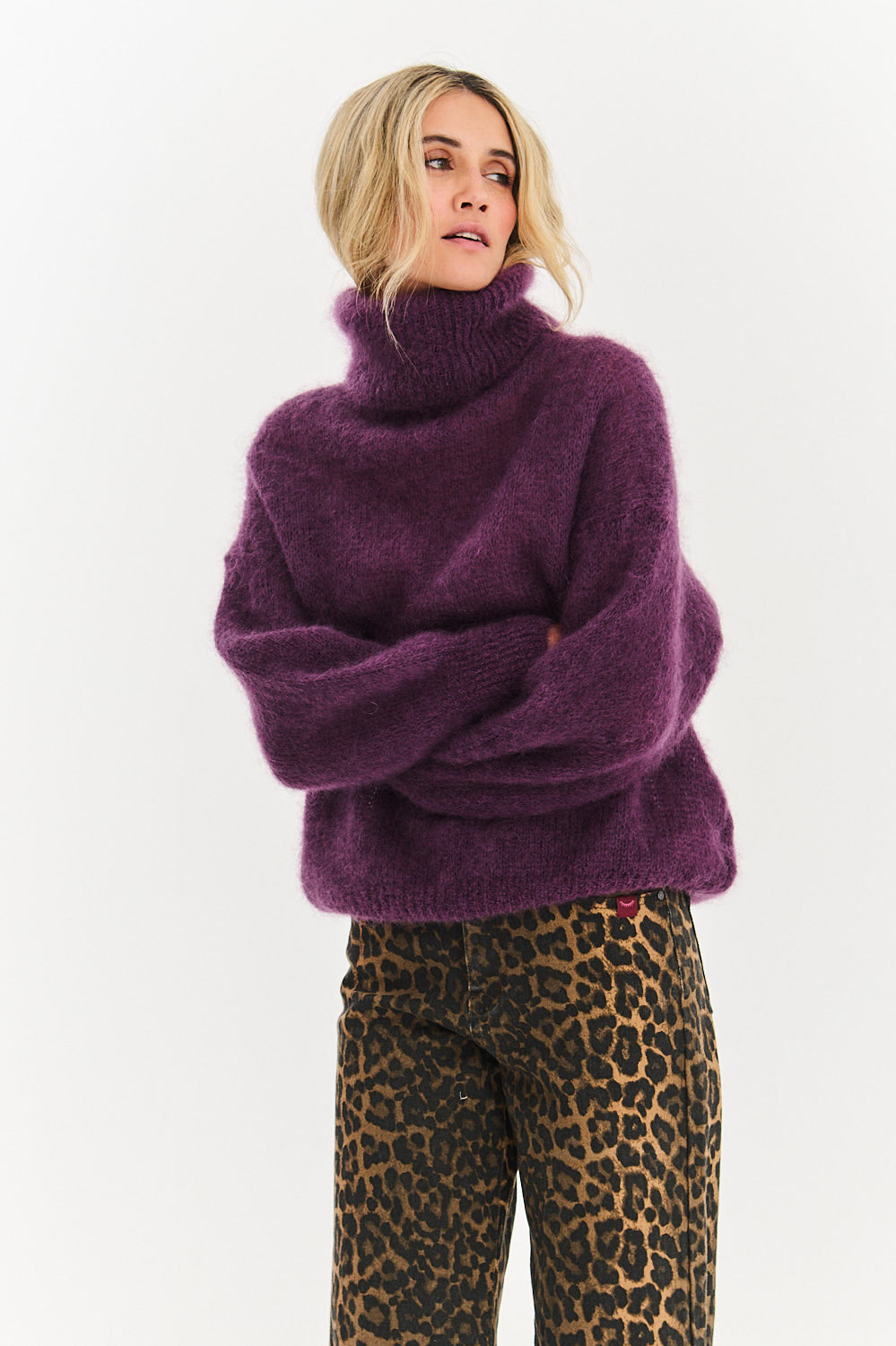 Nocturne turtleneck mohair sweater