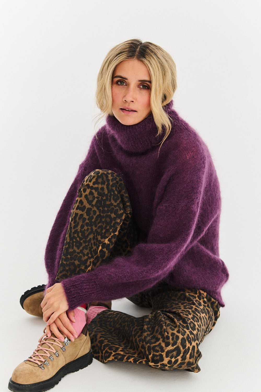 Nocturne turtleneck mohair sweater