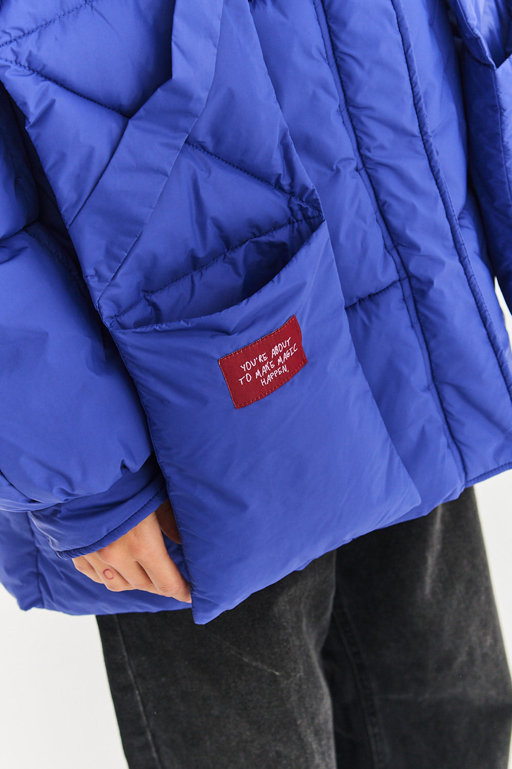 Veste d'hiver rebondissante saphir orageux