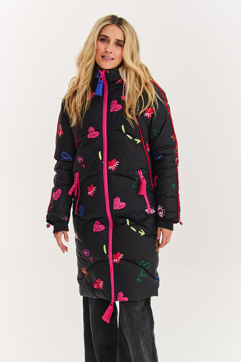 Monrealio grafičių ilga žieminė striukė