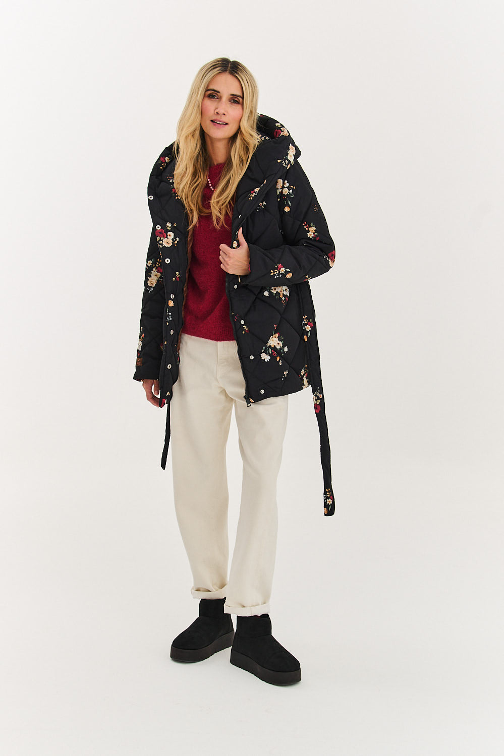 Anabelle Midnight Flora Quilted Jacket