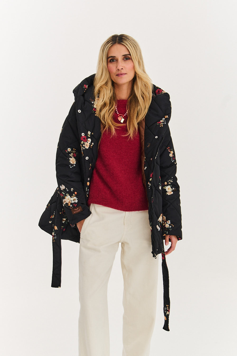 Anabelle Midnight Flora Quilted Jacket