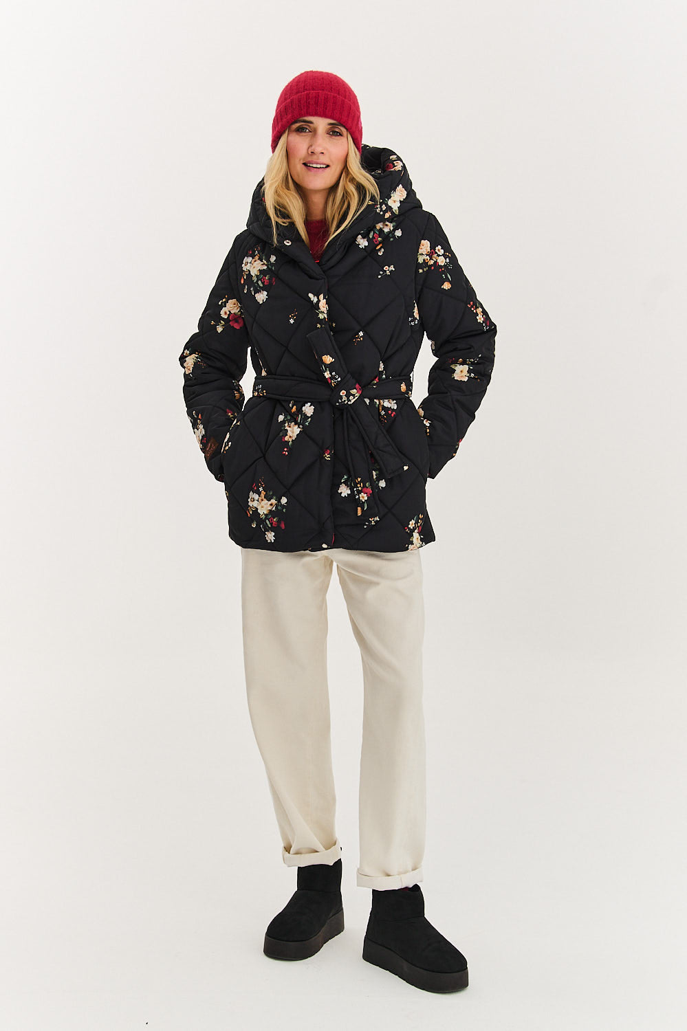 Anabelle Midnight Flora Quilted Jacket