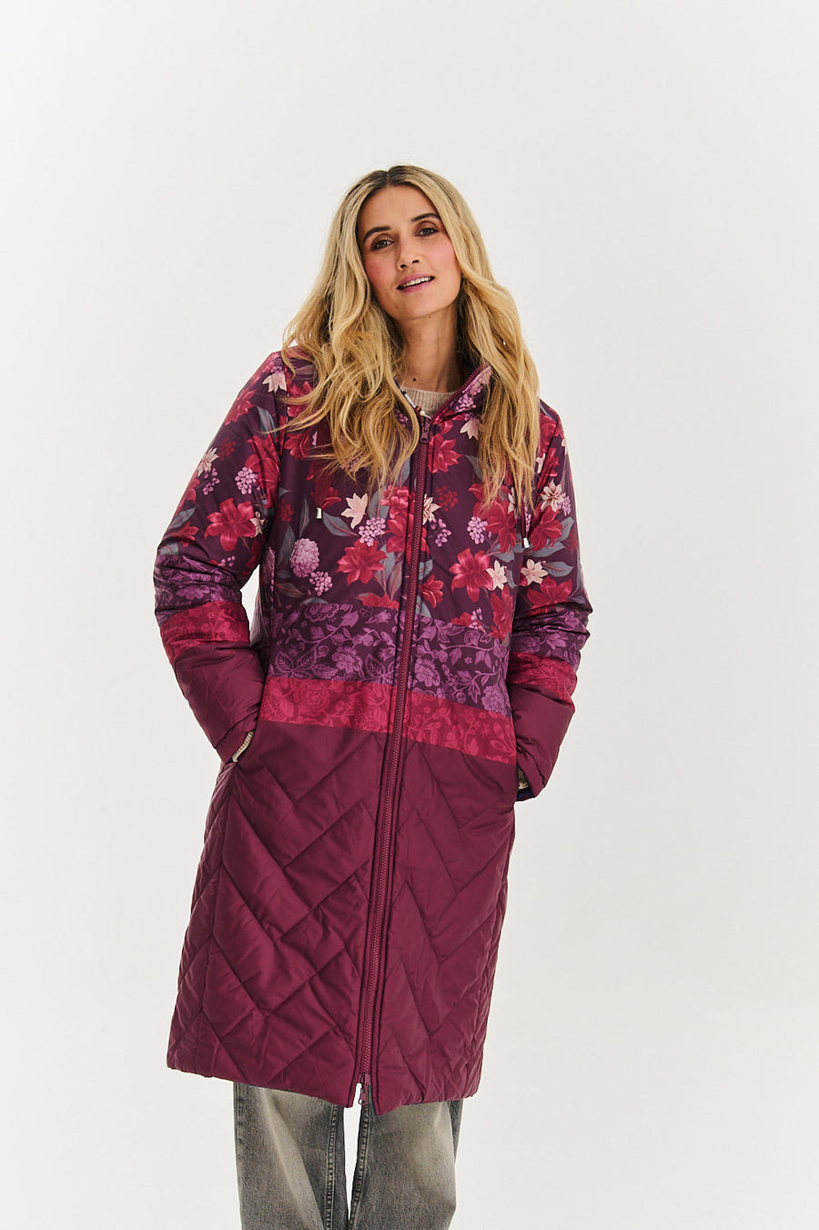 Cappotto trapuntato double-face Blush in the Dark