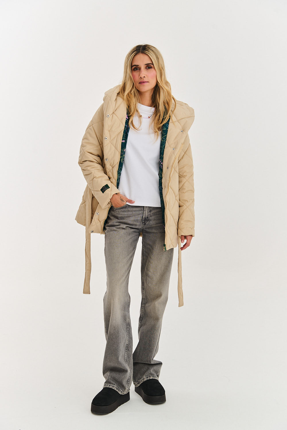 Anabelle Desert Moth Quilted Jacket