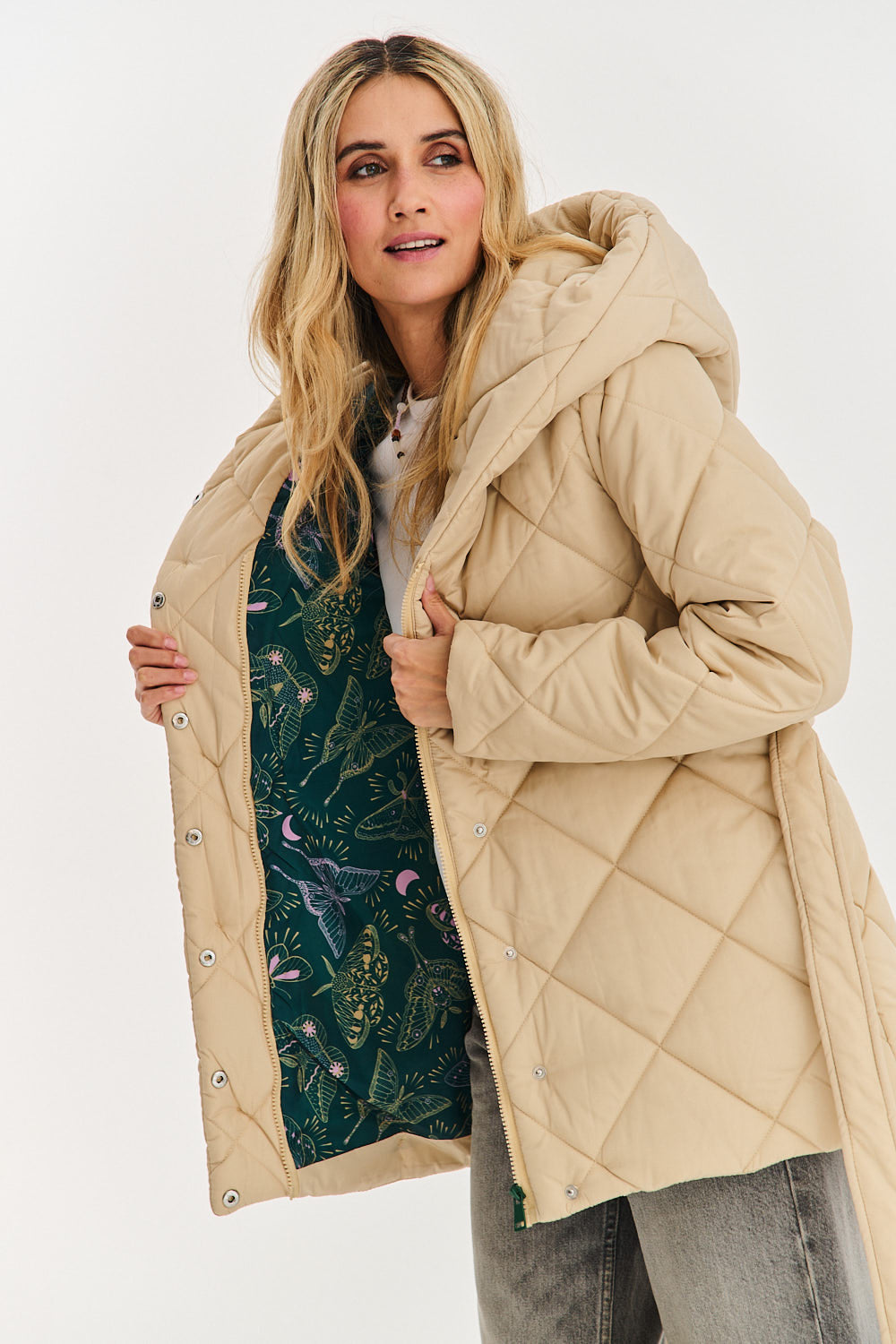 Anabelle Desert Moth Quilted Jacket