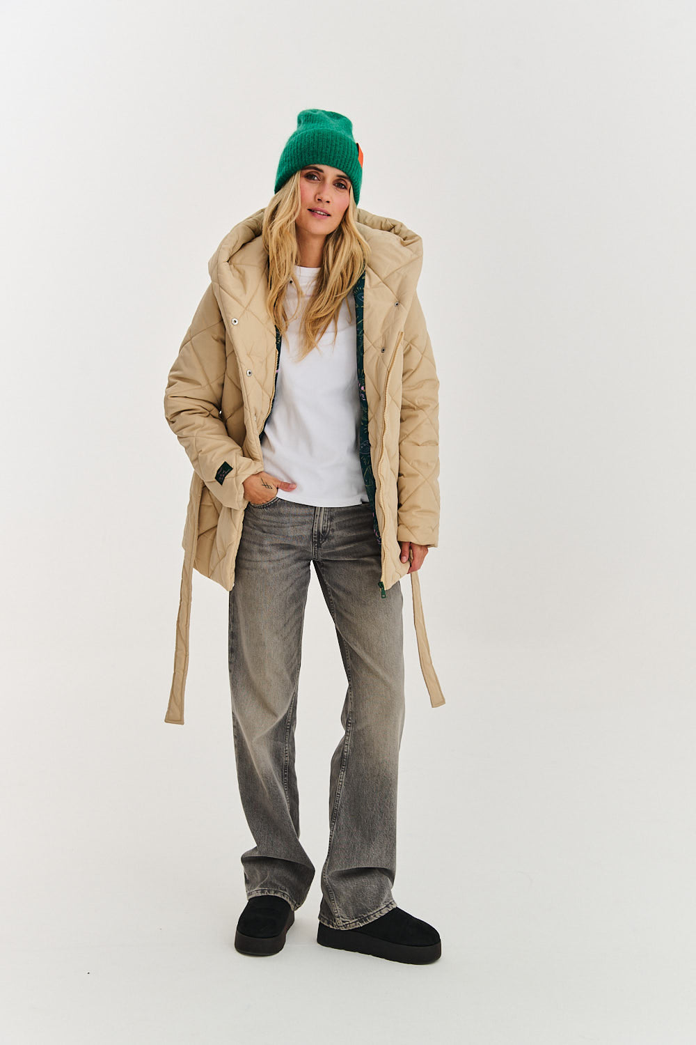 Anabelle Desert Moth Quilted Jacket