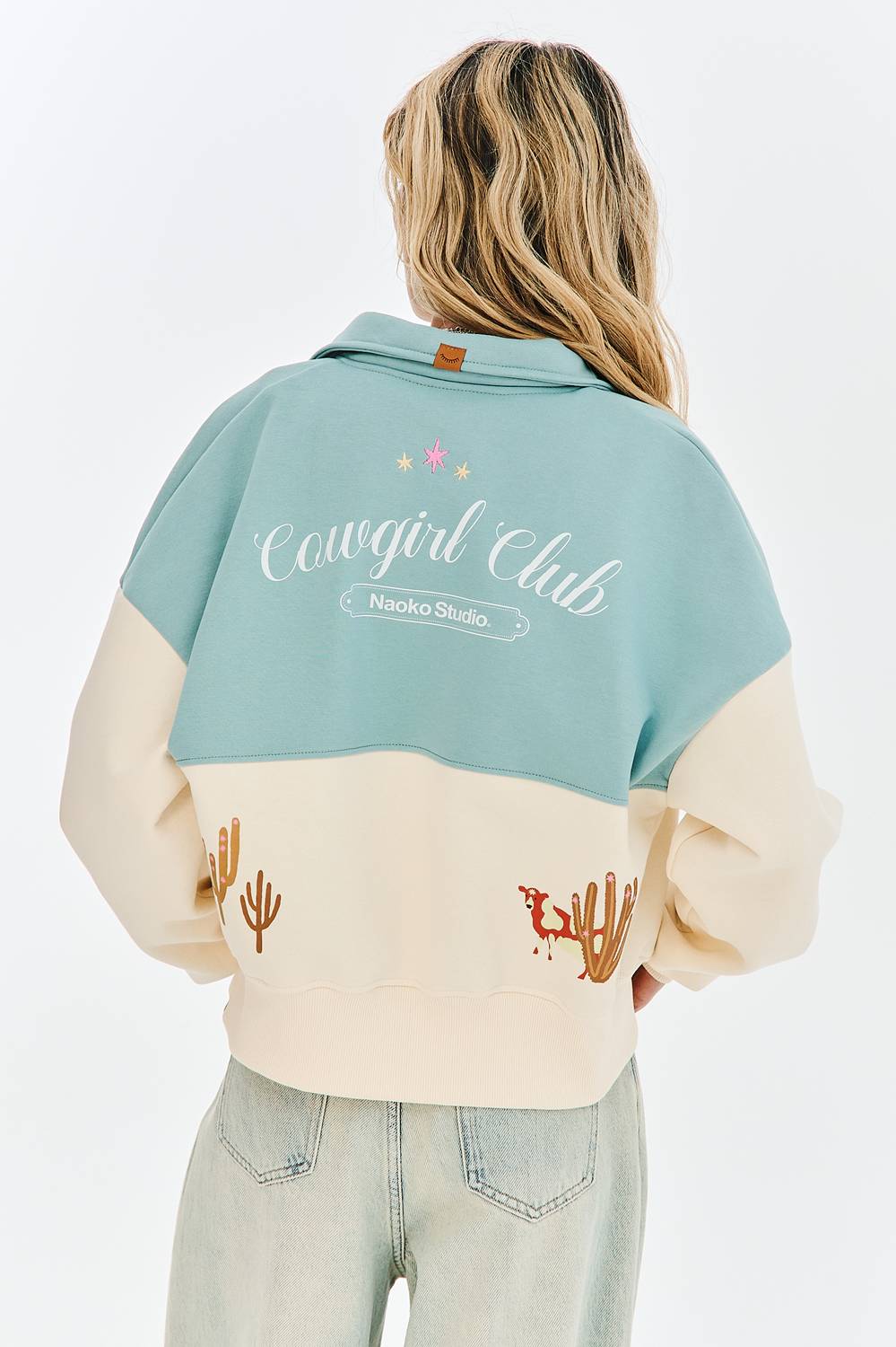 Hanorac Cowgirl Club cu fermoar